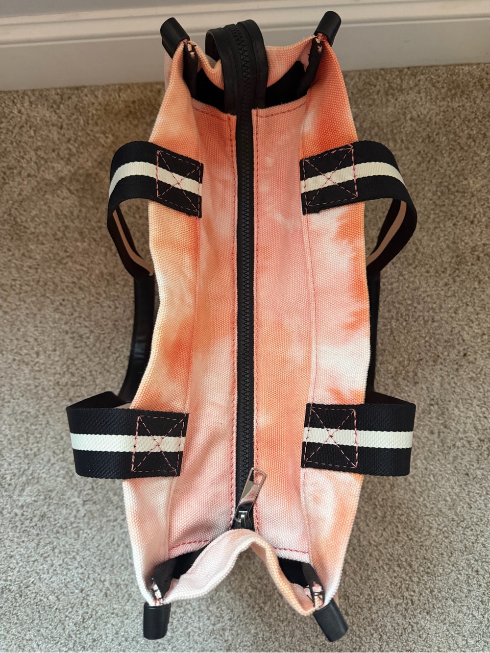 Marc Jacobs Orange Tie-Dye Canvas Tote with Logo - Picture 3 of 3